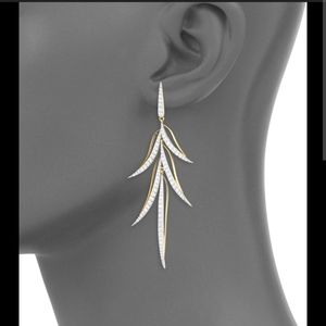 ISO Pirouette Crystal Leaf Drop Earrings